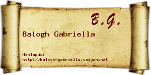 Balogh Gabriella névjegykártya