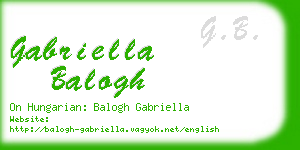 gabriella balogh business card